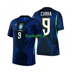 Fußballtrikots Brasilien Matheus Cunha 9 Auswärts Trikotsatz WM 2026